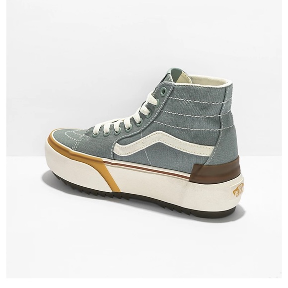 Vans SK-8 Hi Top Tapered Stacked Platform Blue Unisex Sneakers/Sz:W:5/M:3.5/NWT - Picture 5 of 16